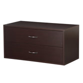 Modular Storage Large Two Drawer Cube in Espresso