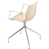 Catifa 46 Arm Chair with Wood Seat