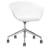 Mid-Back Leather Task Chair with Gas Lift