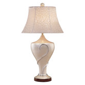 Swirl Lamp in Satin Cream