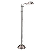 Pharmacy Floor Lamp in Satin Nickel