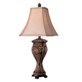 Casual  Table Lamp Rustic Walnut with Bronze