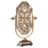 Jessica McClintock Romance Accent Mirror in Tuscan Gold with Mirror Accents