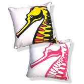 Under the Sea Reversible Stately Seahorse Pillow