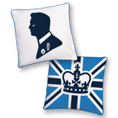 Prince Reversible Pillow in White and Blue