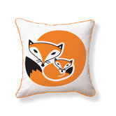Fox and Her Baby Souble Sided Cotton Pillow