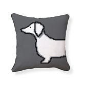 Pixel Dachshund Double Sided Cotton Pillow