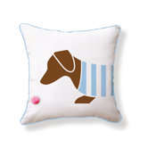 Playful Doxie Double Sided Cotton Pillow