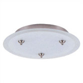 24V Fusion Jack Three Port Round Canopy in Satin Nickel