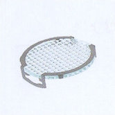 Lens Single Clip Grid Diffuser in Silver