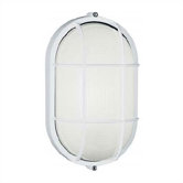 Large Oval Outdoor Bulk Head Wall or Ceiling Mounted Lantern with Guard