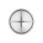 Geoform 120V Two Light Round Cage Outdoor Incandescent Wall Sconce in White