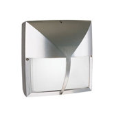 Geoform Two Light Square Visor Outdoor Wall Sconce in White