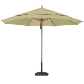 11' Fiberglass Wood Market Umbrella