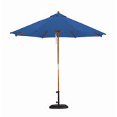 9' Wood Pulley Open Market Umbrella