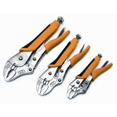 3Pc Lock Grip Plier Set Tpr Handle