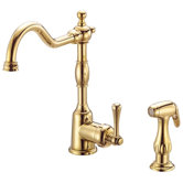 Opulence Single Handle Centerset Kitchen Faucet with Spray