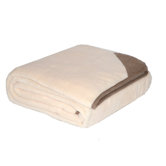 Suede Trim Fleece Throw
