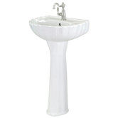 Brielle Single-Hole Pedestal Sink in White