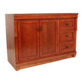 Naples 48" Bathroom Vanity with Right Drawers in Warm Cinnamon