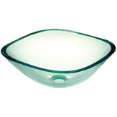 Clear Square Glass Vessel Sink