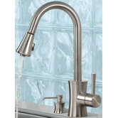 Luca One Handle Single Hole Kitchen Faucet and Soap Dispenser