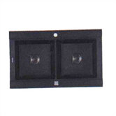 Geo Granite Double Bowl Kitchen Sink with Optional Accessory Pack