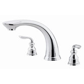 Avalon Double Handle Deck Mount Roman Tub Faucet