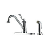 Portland One Handle Centerset Kitchen Faucet with Side Spray