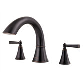 Saxton Double Handle Deck Mount Roman Tub Faucet