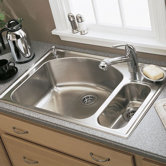 Culinaire Top Mount Dual Level kitchen sink