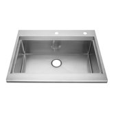 Appliance Stainless Steel Drop-In 33" x 25.50" Single Bowl kitchen sink in Brushed Stainless Steel