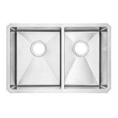Stainless Steel Undermount Double Combination Bowl kitchen sink in Brushed Stainless Steel