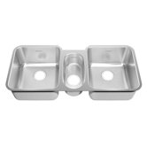 Stainless Steel Undermount 41" x 18.75" Triple Combination Bowl kitchen sink