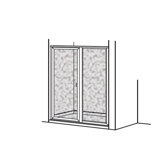 Prestige Framed Hinged Shower Door and Panel