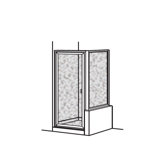 Prestige Framed Hinged Shower Door with 90% Return Panel
