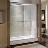 Custom Tuscany Frameless Bypass Shower Door