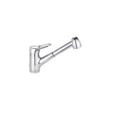 Classic Nouveau Single Handle Single Hole Kitchen Faucet with Pull Out Spray