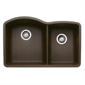 Diamond Double Bowl Kitchen Sink in Cafe Brown
