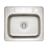 Spex II 22" x 25" Single Bowl Self-Rimming Kitchen Sink