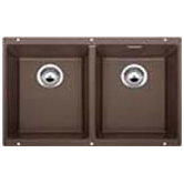 Precis Double Bowl Undermount Kitchen Sink in Cafe Brown