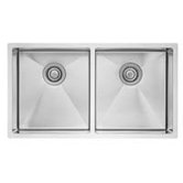 Precision 16" R10 Medium Double Bowl Undermount Stainless Steel Kitchen Sink