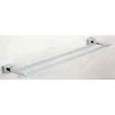 Mainz 24" Double Towel Bar With Square Mount