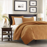 Ivory Coast Coverlet Set in Cinnamon