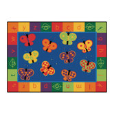 Literacy 123 ABC Butterfly Fun Kids Rug