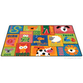 Printed Animal Sounds Toddler Kids Rug
