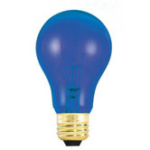 25W Transparent A19 Incandescent Bulb in Blue