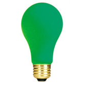 60W Ceramic A19 Incandescent Bulb in Green