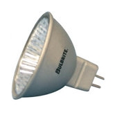 50W Lensed Bi-Pin MR16 Halogen Flood Bulb in Silver