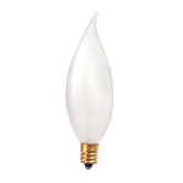 10W Candelabra Flame Tip Chandelier Bulb with E12 Base in Warm White